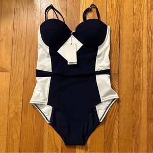 Tory Burch Color-Blocked One-Piece Bathing Suit. Lipsi NWT SZ. S